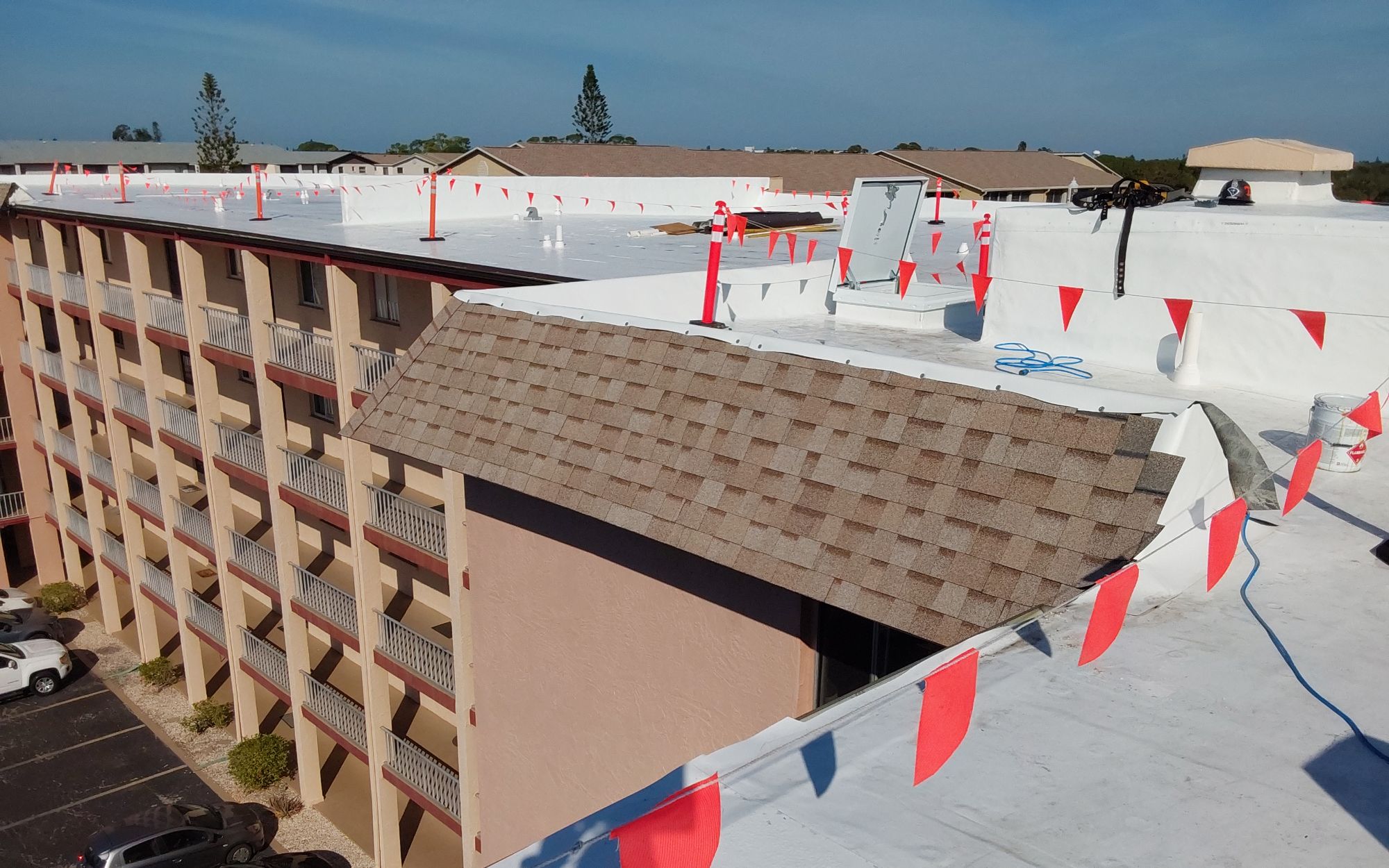 Commercial roofing project